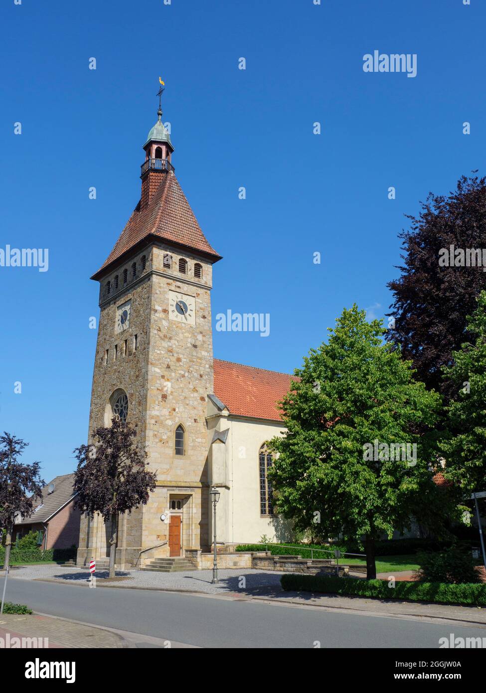 Iglesia, Schwege, Glandorf, Osnabrücker Land, Baja Sajonia, Alemania Foto de stock