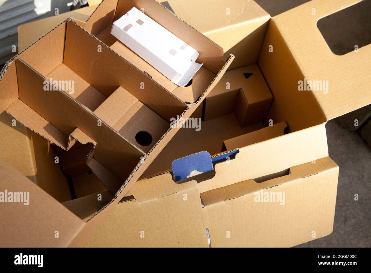Embalaje de cartón (embalaje reciclable) - EE.UU Foto de stock