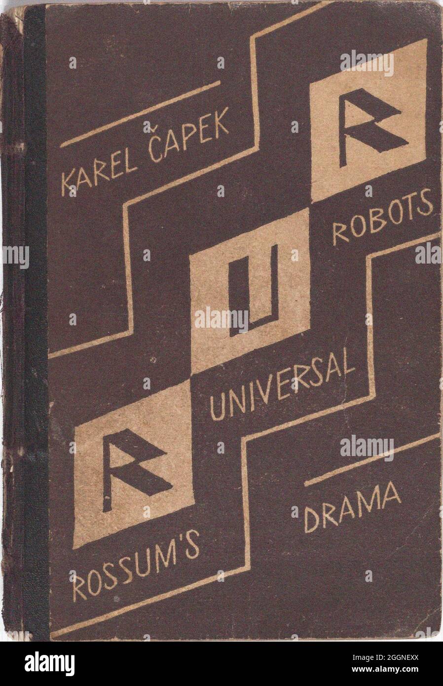 Portada de la primera edición de 'R.U.R. (Robots universales de Rossum)' de  Karel Capek. Museo: COLECCIÓN PRIVADA. Autor: ANÓNIMO Fotografía de stock -  Alamy