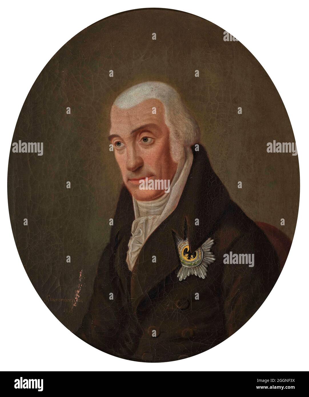 Retrato de Carlos II, Gran Duque de Mecklemburgo-Strelitz (1741-1816). Museo: COLECCIÓN PRIVADA. Autor: Scharenberg. Foto de stock