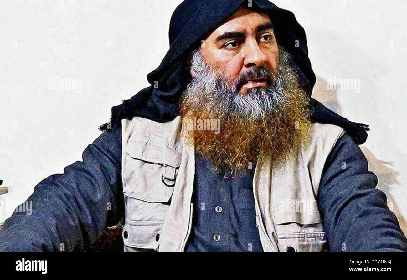 ABU BAKR al-BAGHDADI (1971-2019) Líder del ISIS. Foto: Departamento de Defensa DE LOS ESTADOS UNIDOS Foto de stock