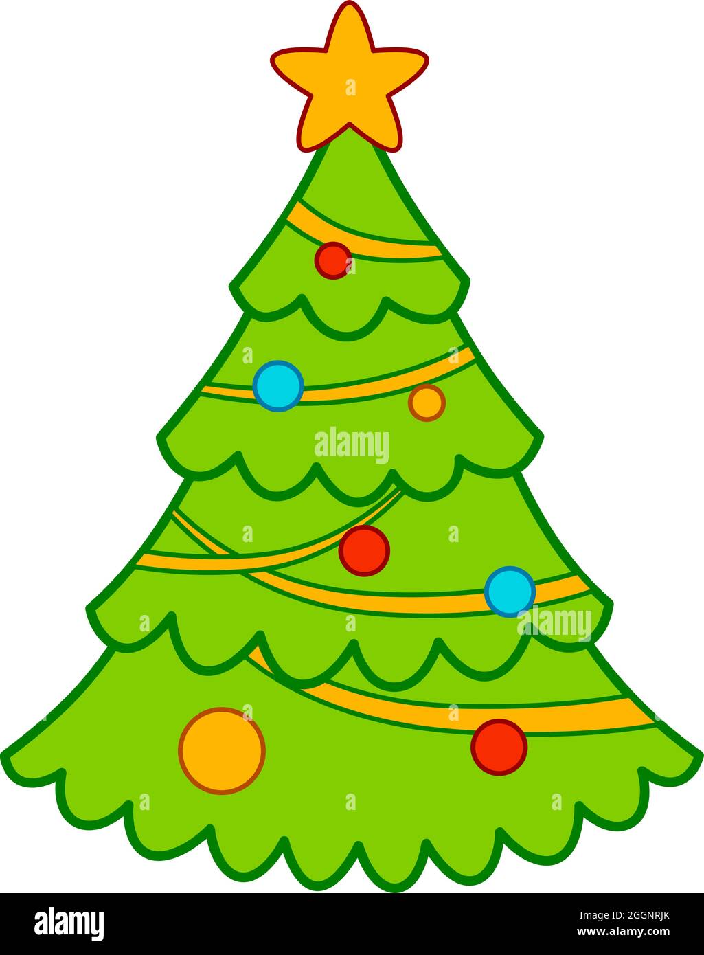 Dibujos animados de Navidad clip art. Árbol de Navidad vector ilustración  Imagen Vector de stock - Alamy