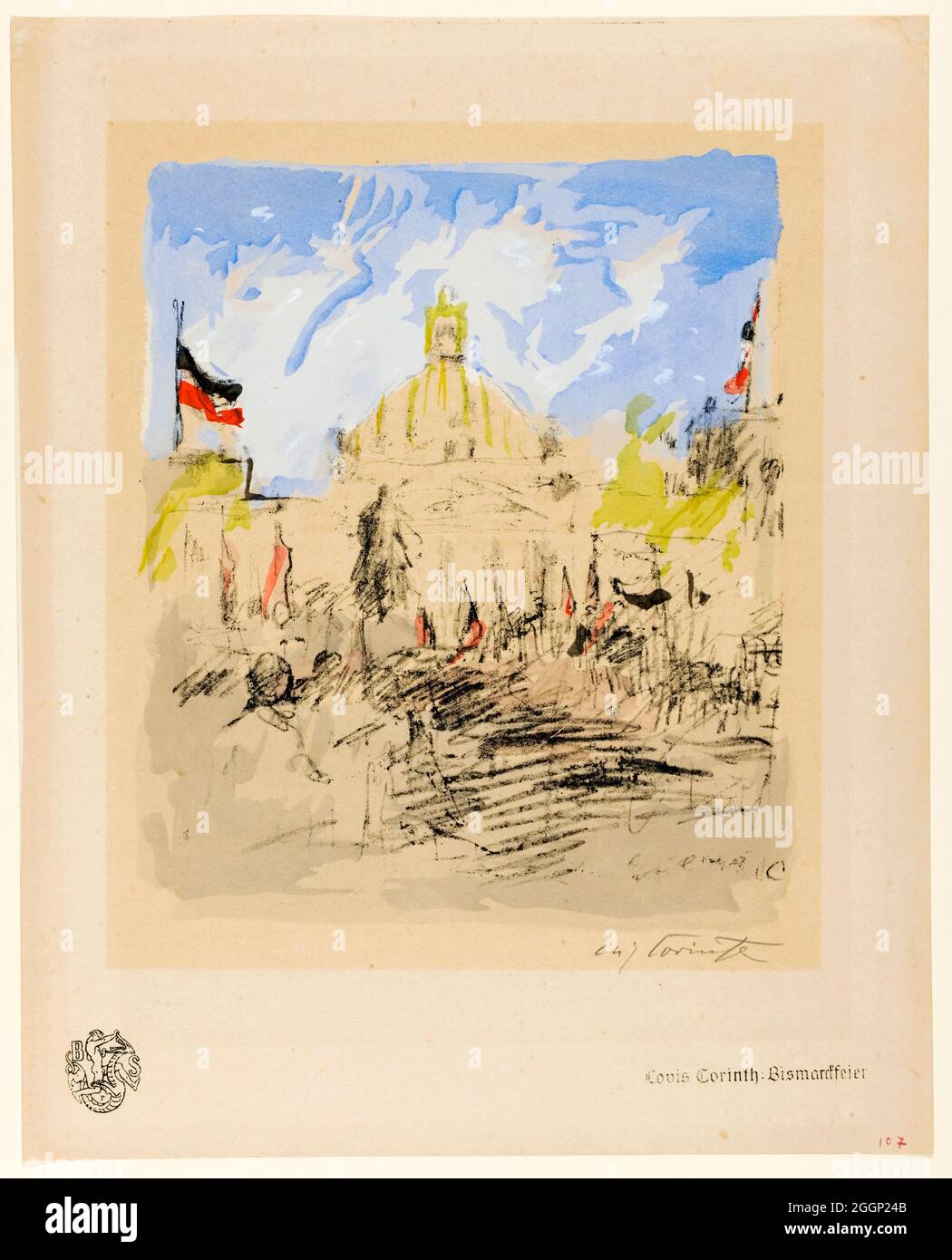 Lovis Corinth, celebración de Bismarck el 1st 1915 de abril, impresión litográfica, 1915 Foto de stock