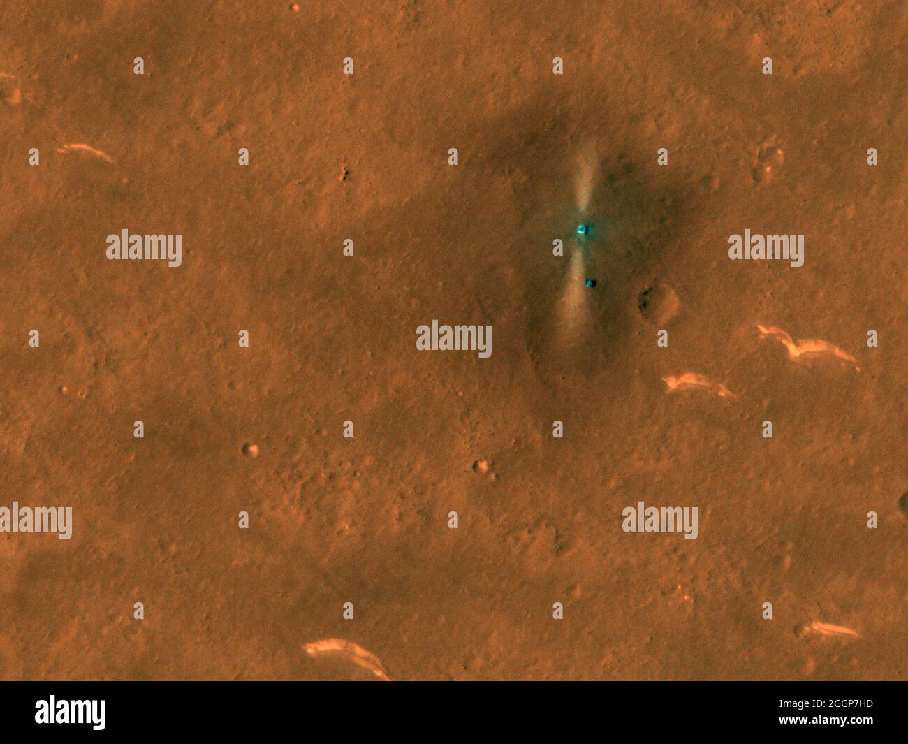 La misión china de Tianwen-1 aterrizó en el sur de Utopia Planitia en Marte el 14 de mayo de 2021. Foto de stock