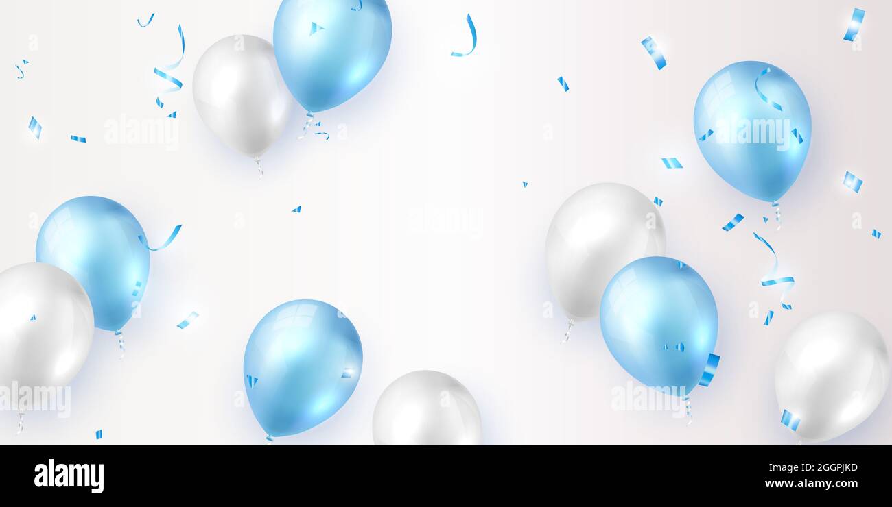 Ilustración de vector de fondo de globos de feliz cumpleaños brillante  4548577 Vector en Vecteezy