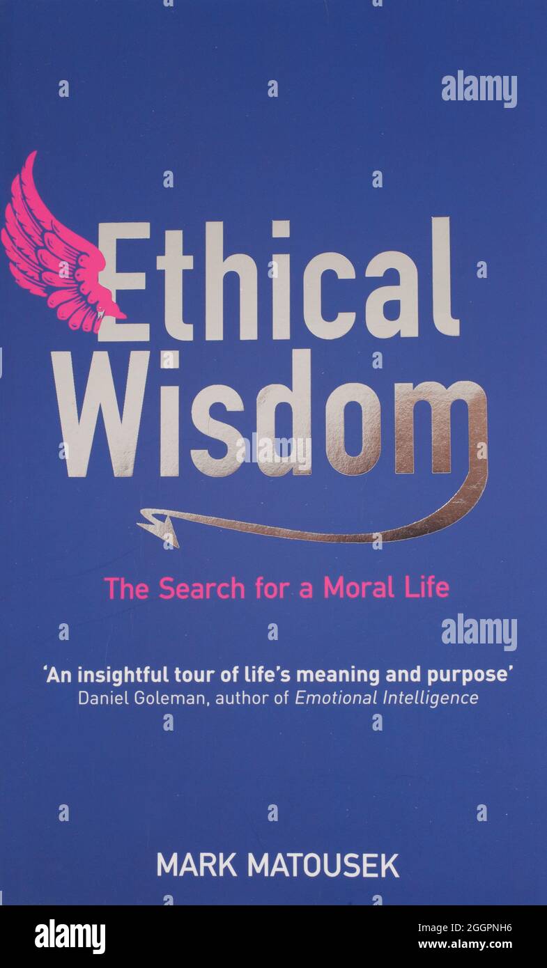 El libro, Sabiduría ética de Mark Matousek Foto de stock