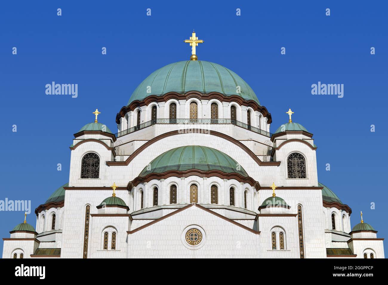 Iglesia de Saint Sava, Parque Karadjordjev, Belgrado, Serbia Foto de stock