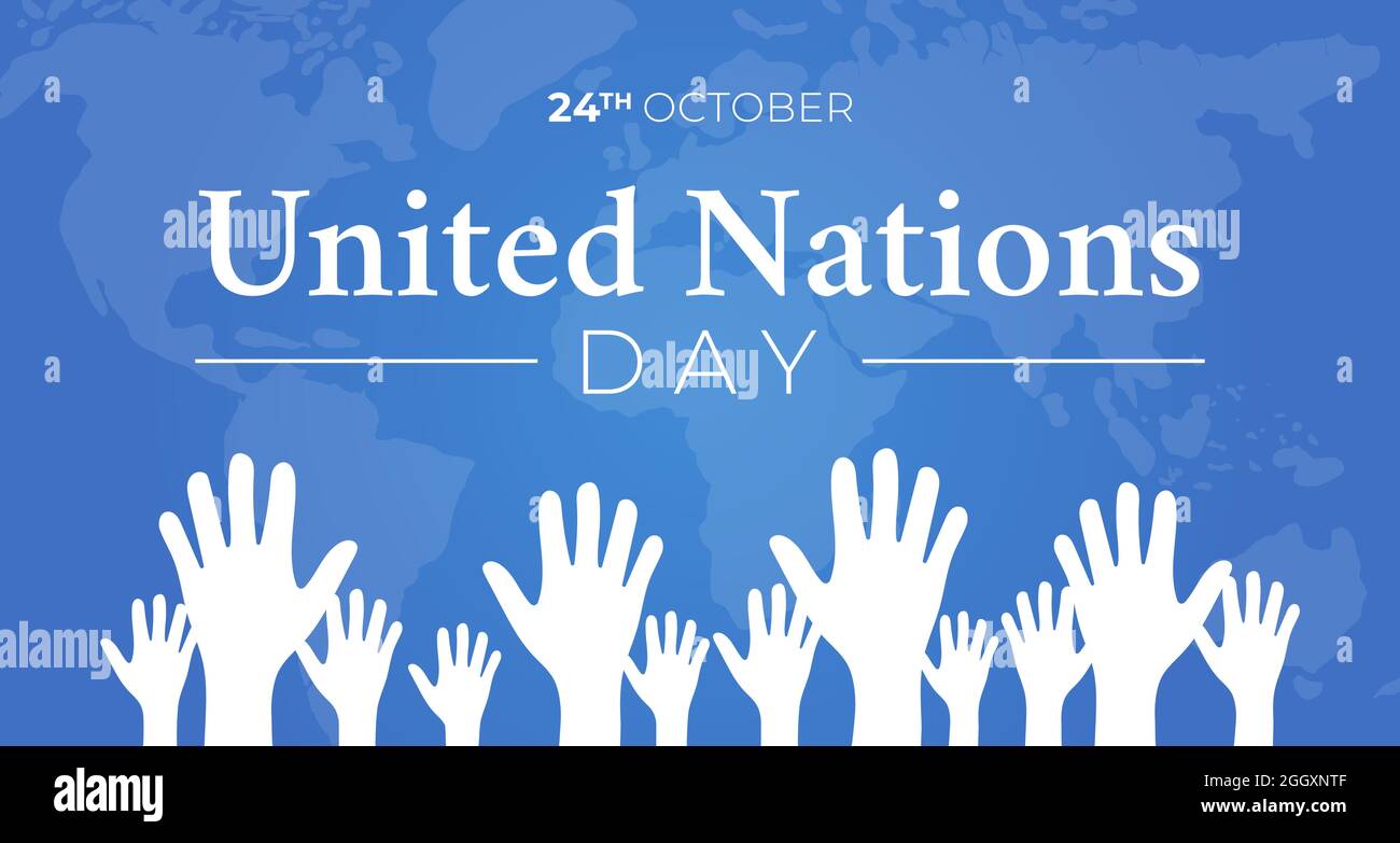 Azul Día de las Naciones Unidas Antecedentes Ilustración Ilustración del Vector