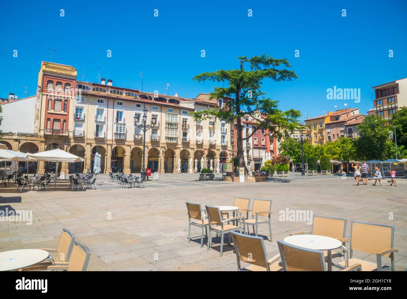 Plaza de la Constitución. Logroño, España. Foto de stock