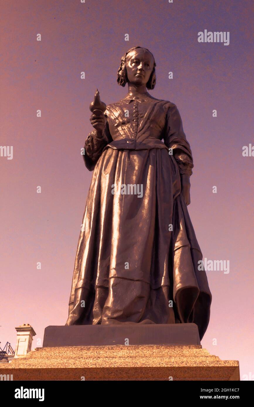 Estatua de Florencia Nightingale, Londres, Reino Unido. Foto de stock
