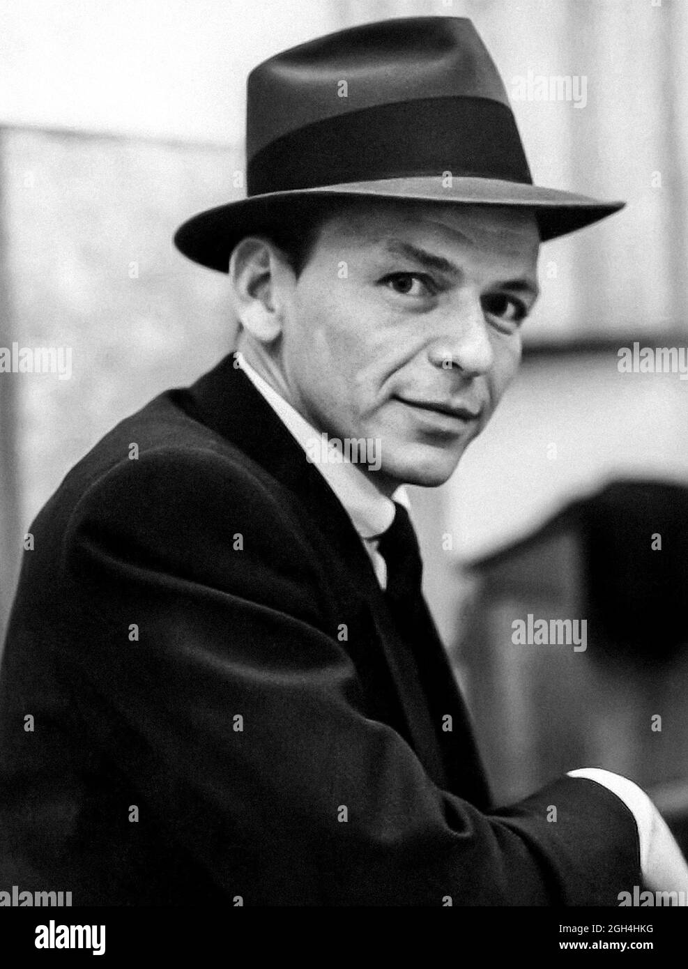 Retrato Fotográfico Vintage - Frank Sinatra Foto de stock