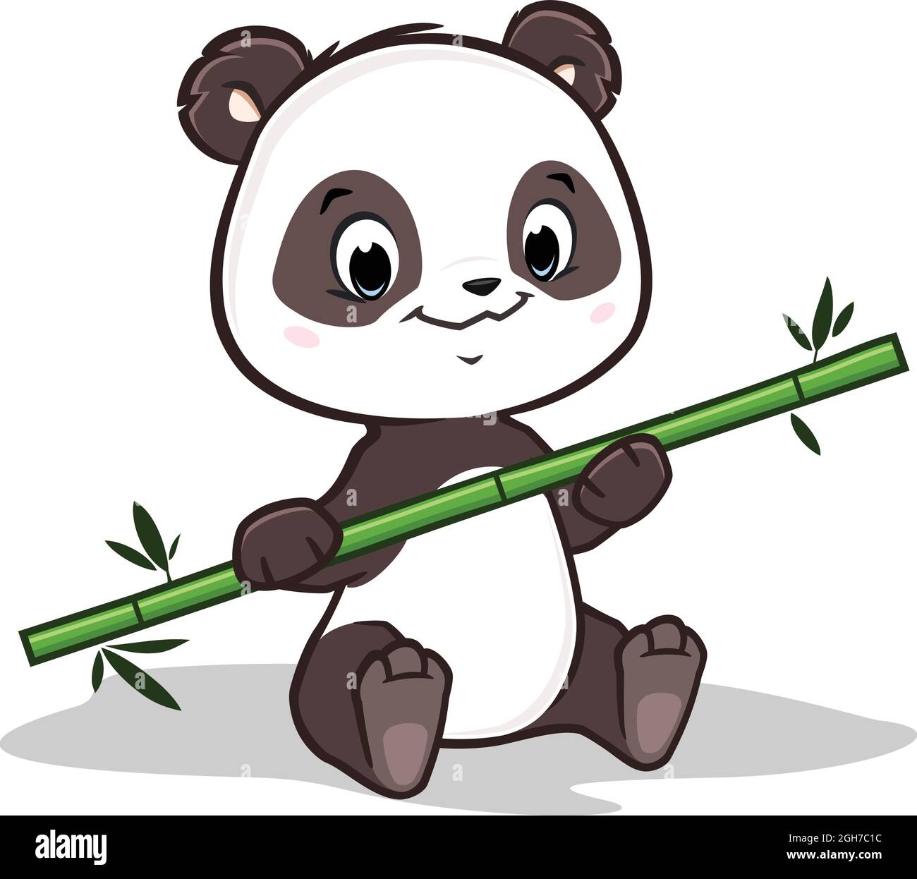 Dibujos animados Baby Panda Imagen Vector de stock - Alamy