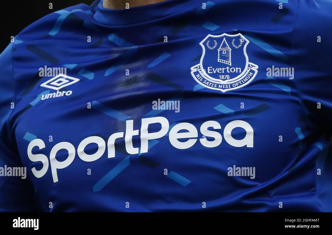 Detalle de la camiseta Everton durante el partido de la Premier League en  Goodison Park, Liverpool. Fecha de la foto: 7th de diciembre de 2019. El  crédito de la imagen debe ser: