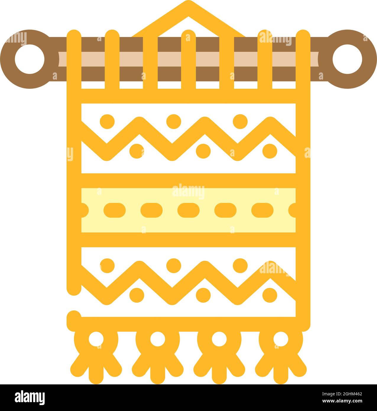 ilustración de vector de icono de color de alfombra tejedora Imagen Vector  de stock - Alamy