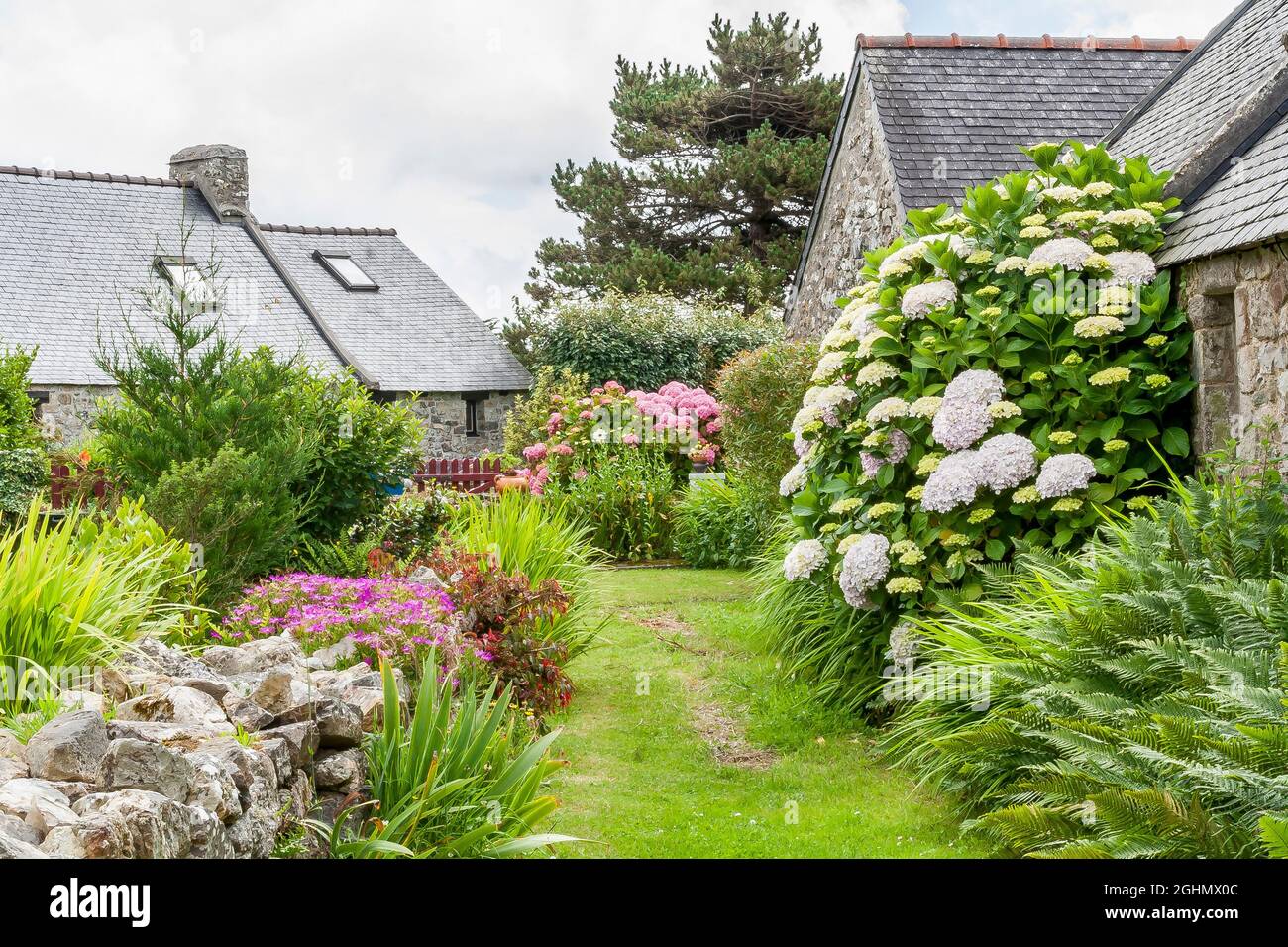 Hameau de Kerroux, Penty, Peninsule de Crozon, Finisterre, Francia Foto de stock