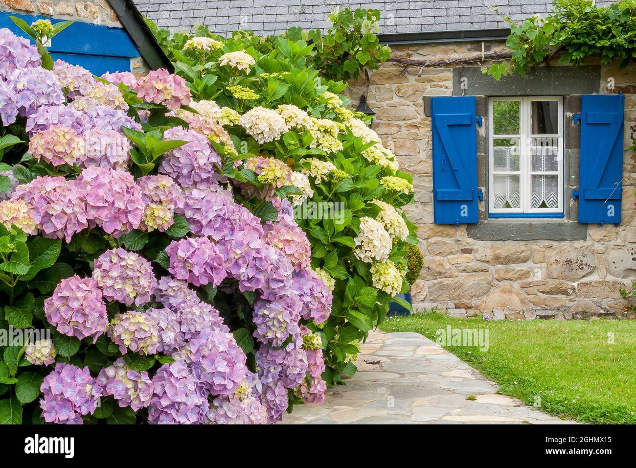 Rostellec, Penty, Peninsule de Crozon, Finisterre, Francia Foto de stock