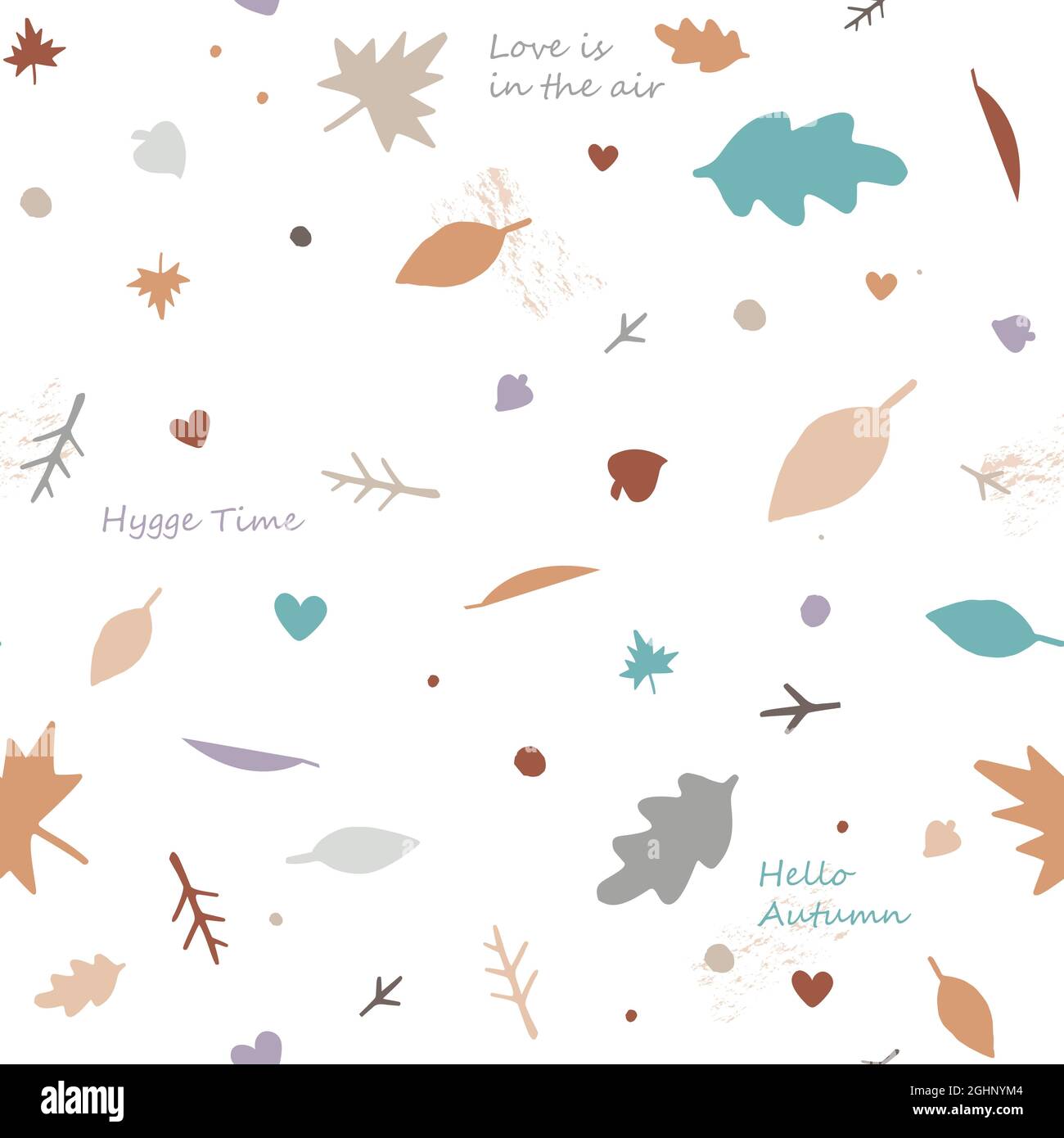 Precioso otoño hojas sin costuras en colores pastel claros. Moderno estilo  plano de fideos. Ideal para tarjetas, diseño de ropa, fondos de pantalla,  envoltorio de regalo Imagen Vector de stock - Alamy