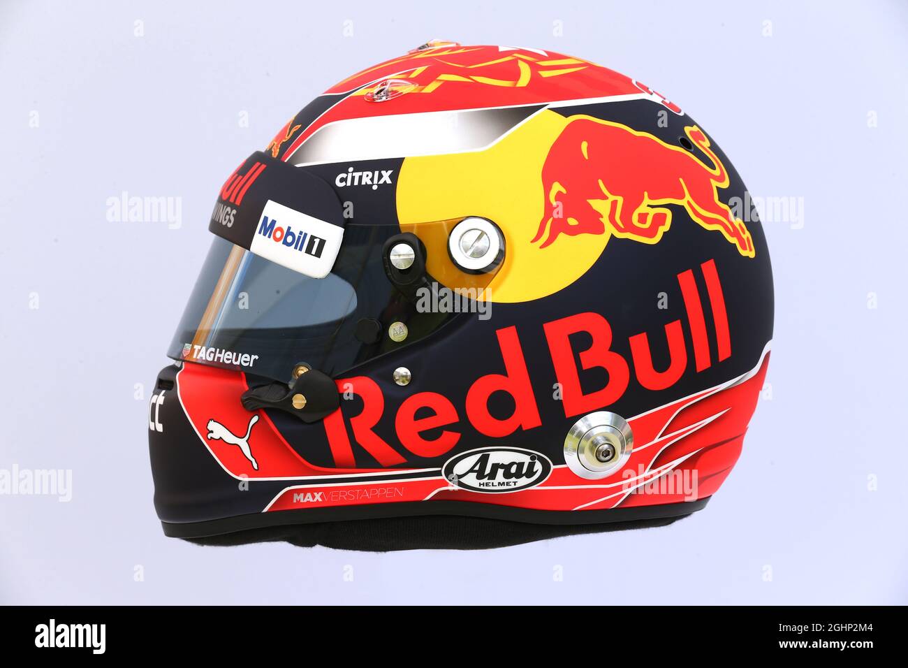 El casco de Max Verstappen (NLD) Red Bull Racing. 23.03.2017. Campeonato  Mundial Formula 1, Rd 1, Gran Premio de Australia, Albert Park, Melbourne,  Australia, Día de Preparación. El crédito de la foto