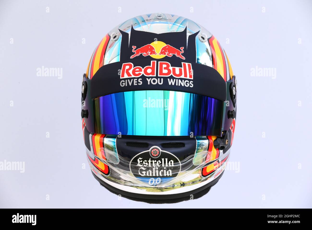 El casco de Carlos Sainz Jr (ESP) Scuderia Toro Rosso. 23.03.2017.  Campeonato Mundial Formula 1, Rd 1, Gran Premio de Australia, Albert Park,  Melbourne, Australia, Día de Preparación. El crédito de la