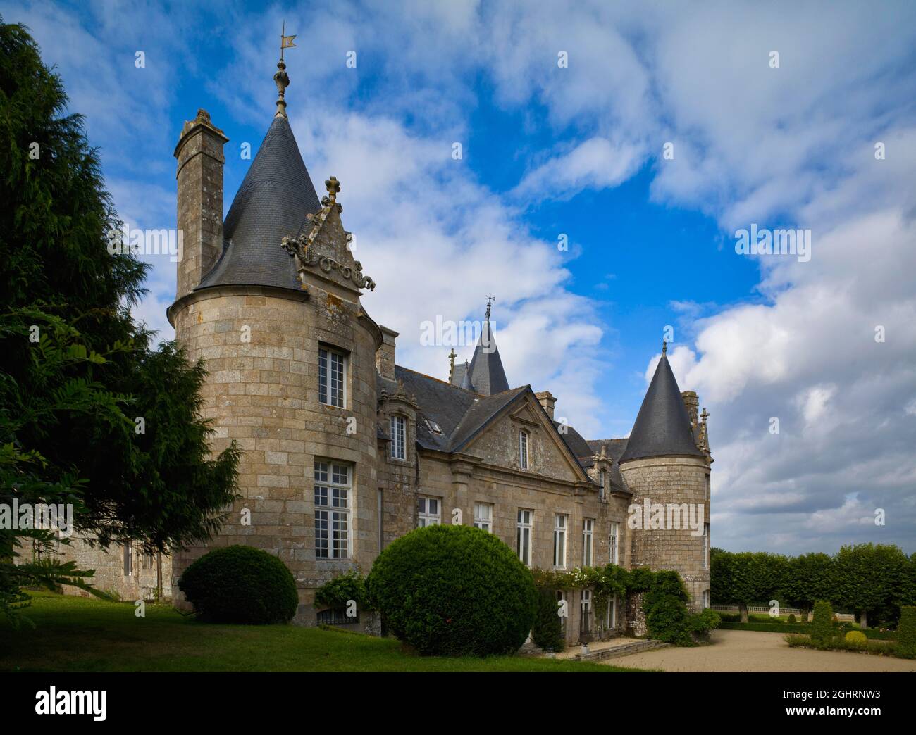 Chateau de Kergrist, Ploubezre, Cotes-d'Armor, Bretaña, Francia Foto de stock