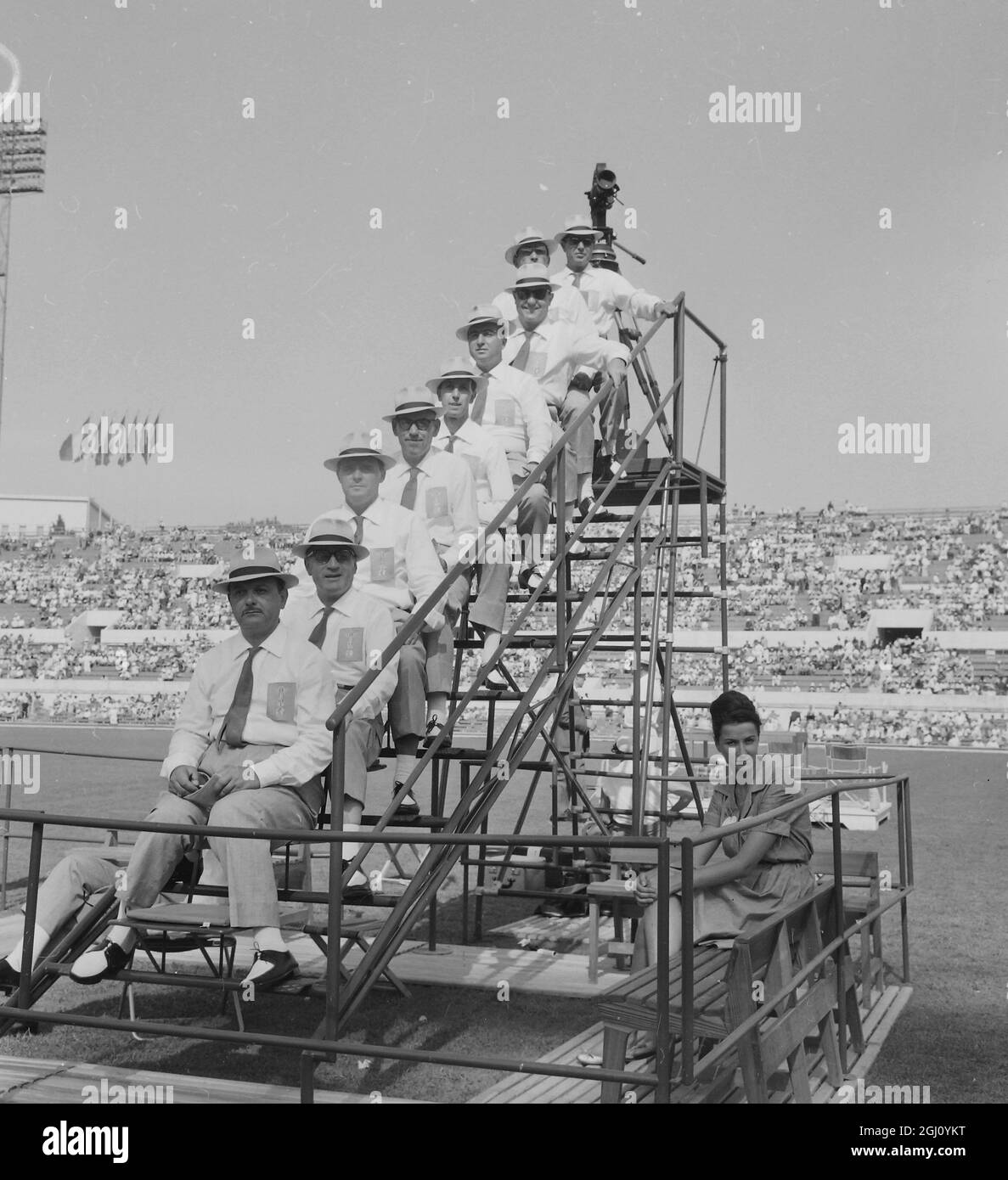 JUECES DE LOS JUEGOS OLÍMPICOS 1 DE SEPTIEMBRE DE 1960 Foto de stock