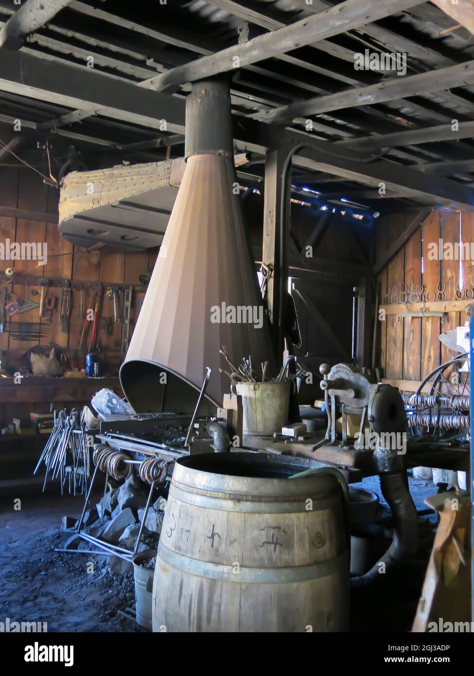 Parrott's Blacksmith Shop, Columbia State Historical Park - Columbia, California Foto de stock