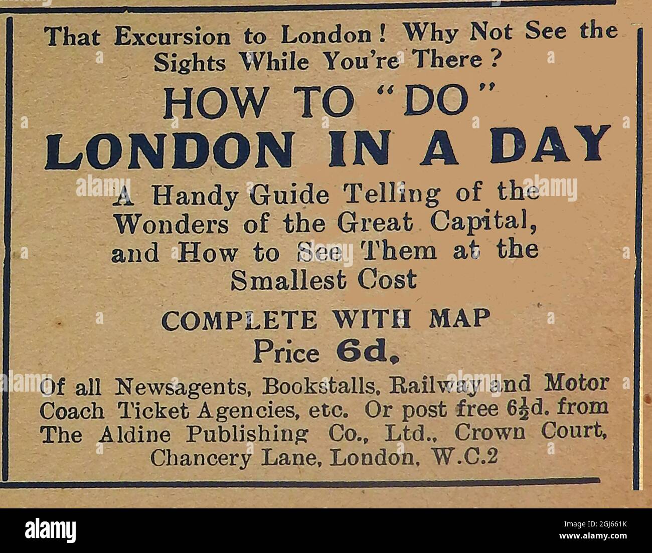 CÓMO HACER EL DÍA INA DE LONDRES - un anuncio de 1920 de una copia de la publicación inglesa ' Biblioteca de Buffalo Bill' (Aldine Publishing Co, Ltd.) que publicó un número de novelettes a un costo de 2D (dos pence) conocido como novelas de DIME, aunque originadas en América, En Gran Bretaña eran conocidos como semanarios de los niños o papeles de la historia y eran particularmente populares antes de la Segunda Guerra Mundial. Foto de stock