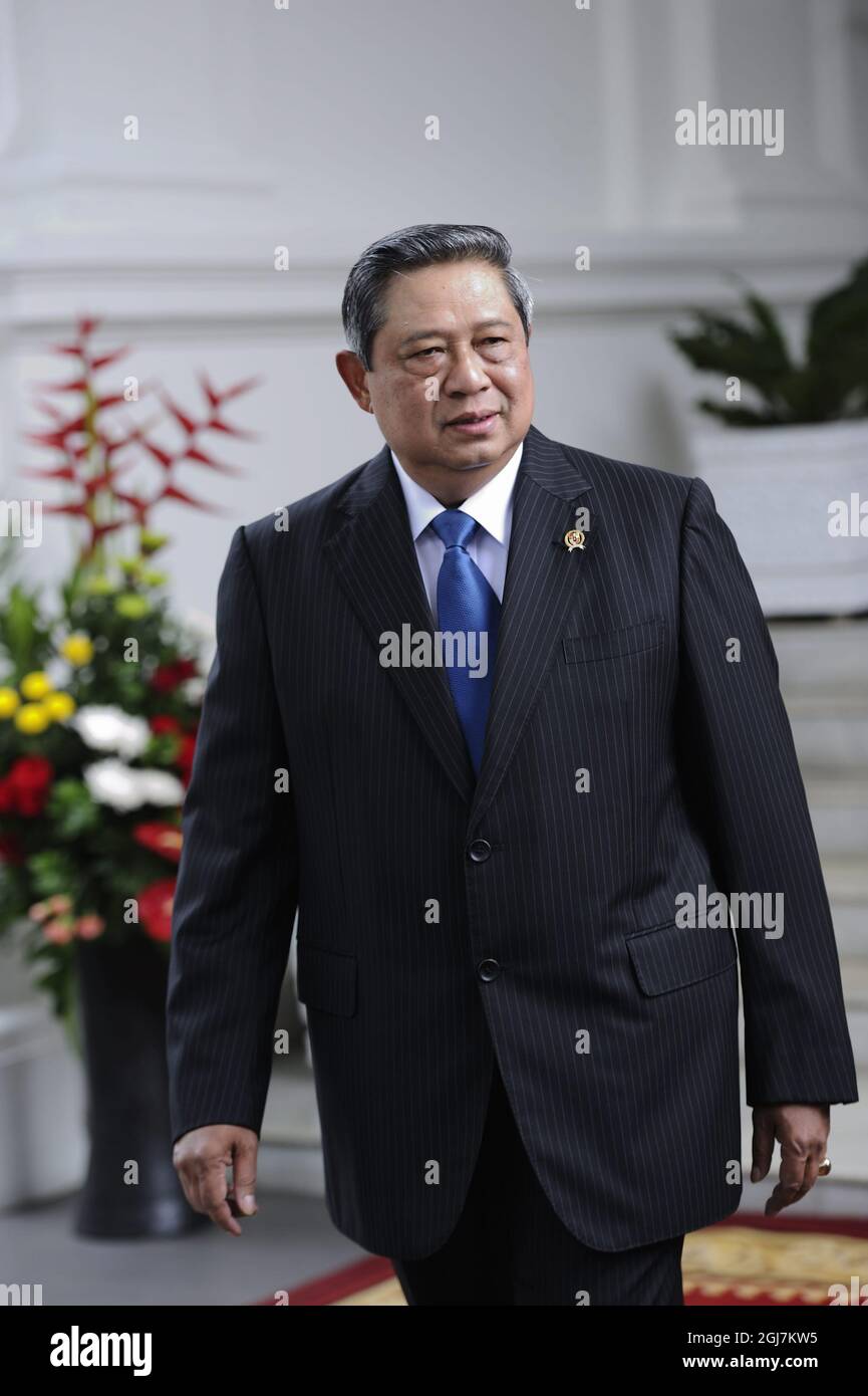 YAKARTA 20121114 El presidente indonesio, Susilo Bambang Yudhoyono, se encuentra en el palacio presidencial Istana Merdeka de Yakarta. Foto: Henrik Montgomery / SCANPIX Kod: 10060 Foto de stock