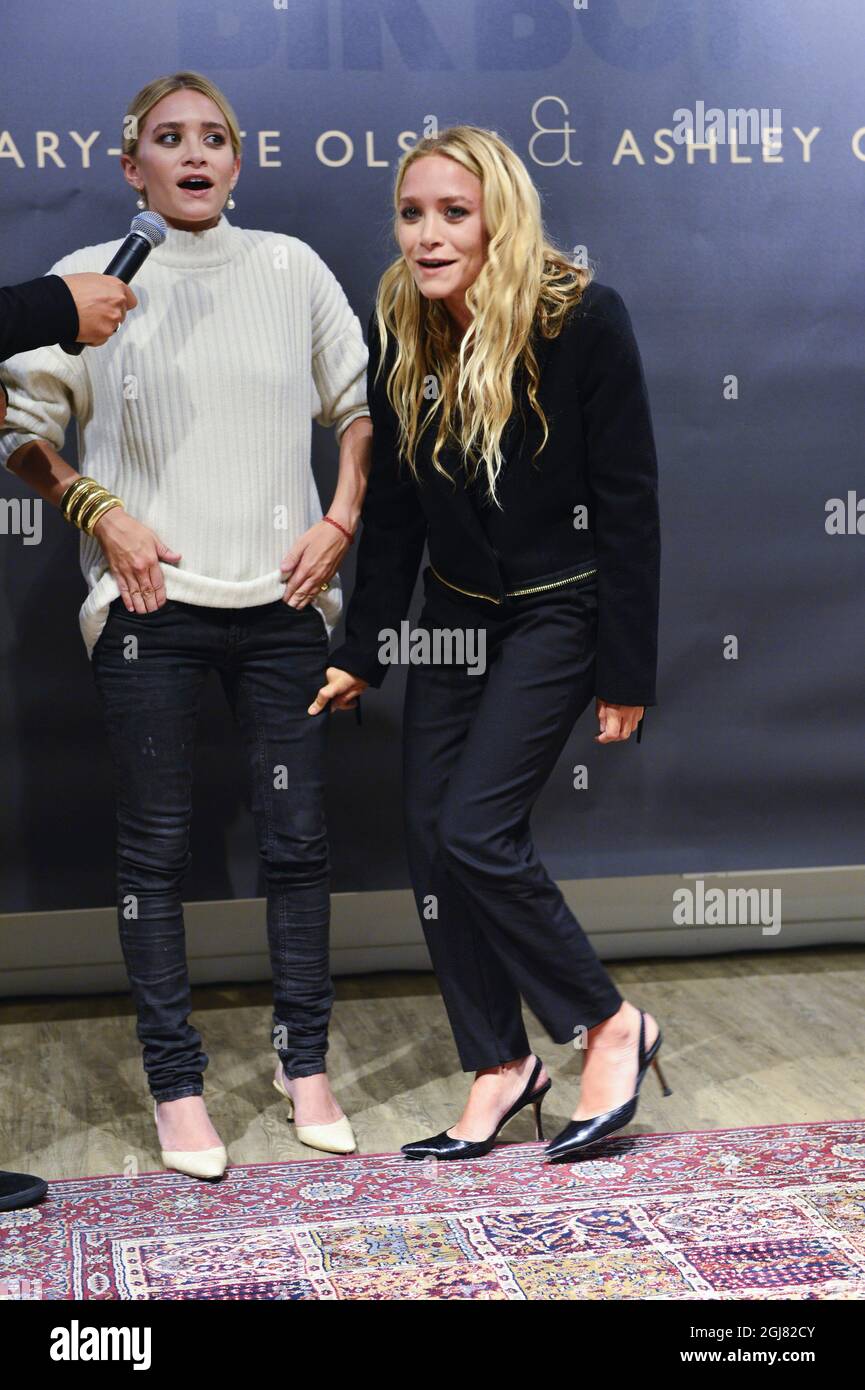 ESTOCOLMO 20130808 Las actrices y empresarios estadounidenses Olsen gemelos  están en Estocolmo para promover su cooperación con la marca de ropa Bik  Bok. A la izquierda Mary-Kate Olsen y a la derecha