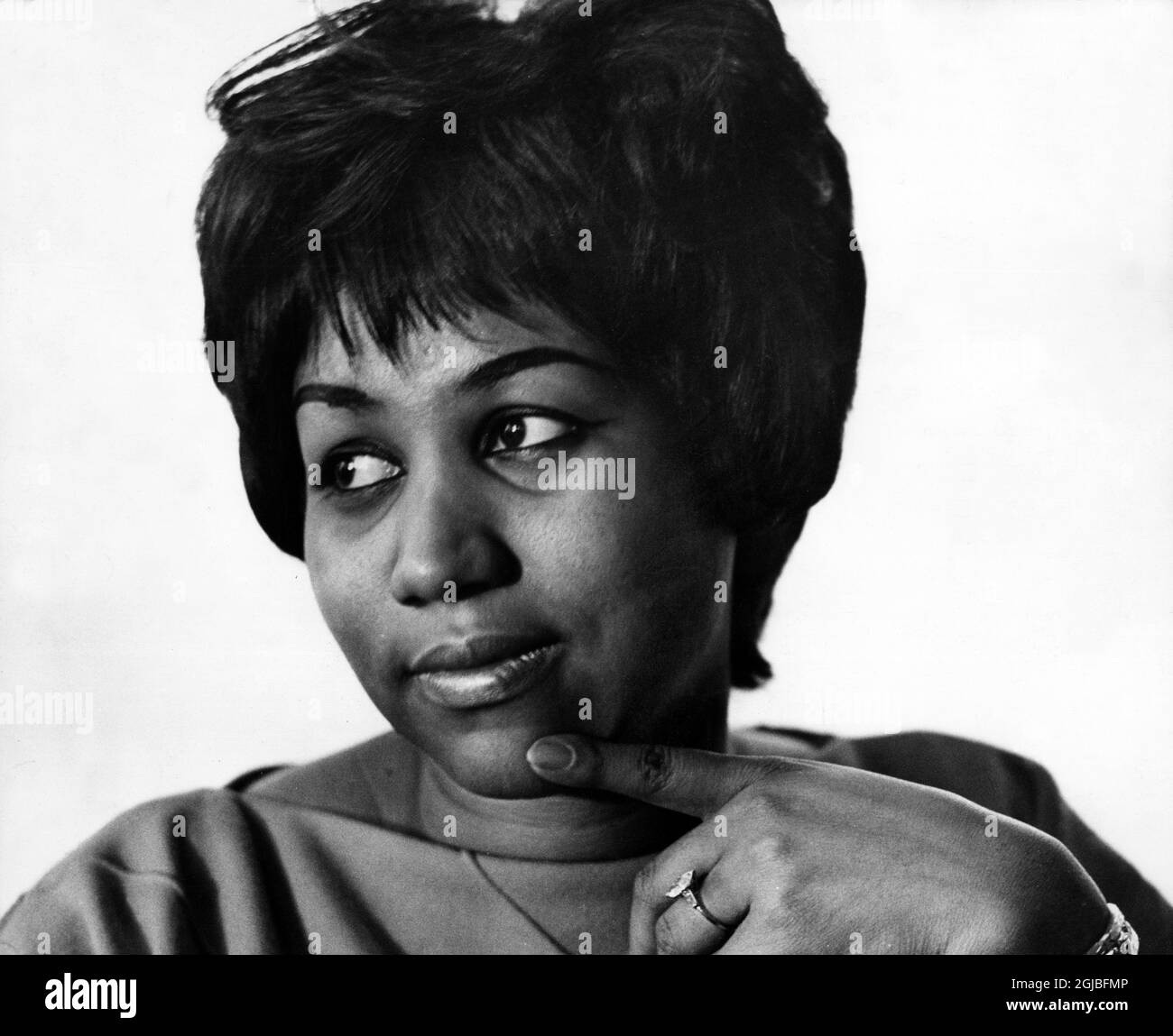 ESTOCOLMO 1968-05-07 Aretha Franklin en Estocolmo Suecia Foto:Jacob Forsell / XP / SCANPIX / Kod: 14 **AFTONBLADET OUT** Foto de stock