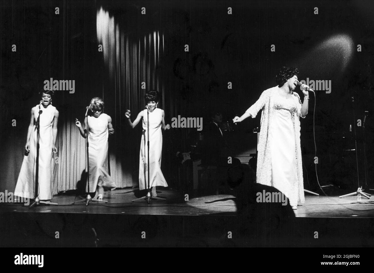 ESTOCOLMO 1968-05. Aretha Franklin 1968 en Estocolmo Suecia Bertil S-Son Aberg /SVT kod 5600 Foto de stock
