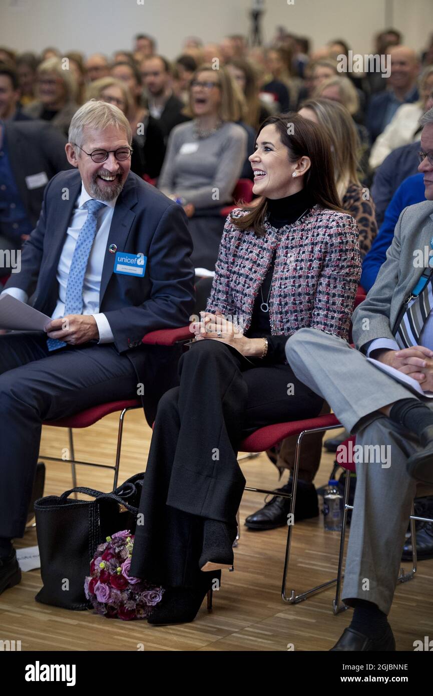 La Princesa Heredera María asistió al Día de la Infancia de UNICEF en el aniversario de la firma de la Convención Internacional de la Infancia. El día se ha celebrado desde 2015 y el tema de este año fue 'Los niños en los Objetivos del Mundo'. Foto de stock