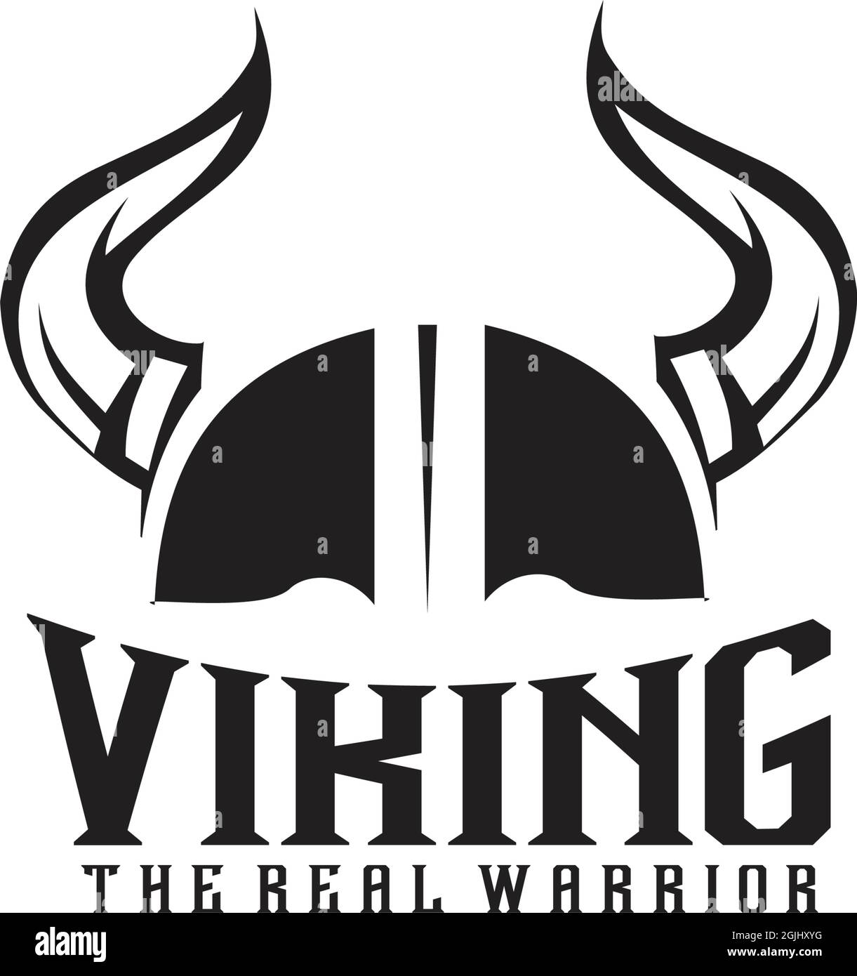 Casco Vikingo Icono Logotipo Diseño Vectorial Ilustración Plantilla