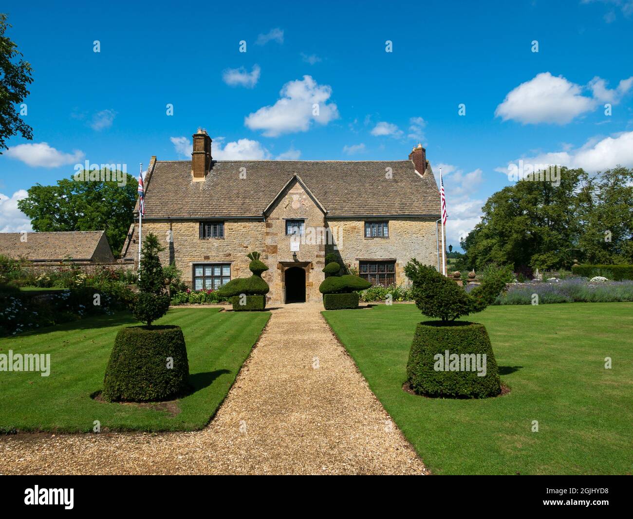 Sulgrave Manor, Banbury, Oxfordshire, Inglaterra, Reino Unido. Foto de stock