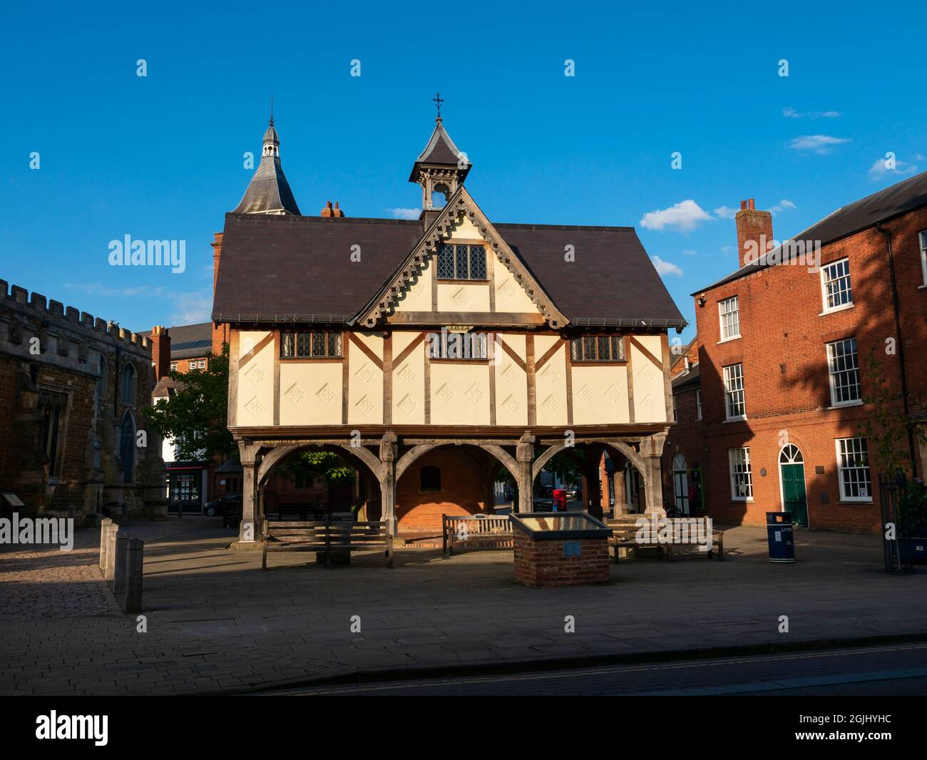 The Old Grammar School, Market Harborough, Leicestershire, Inglaterra, Reino Unido. Foto de stock