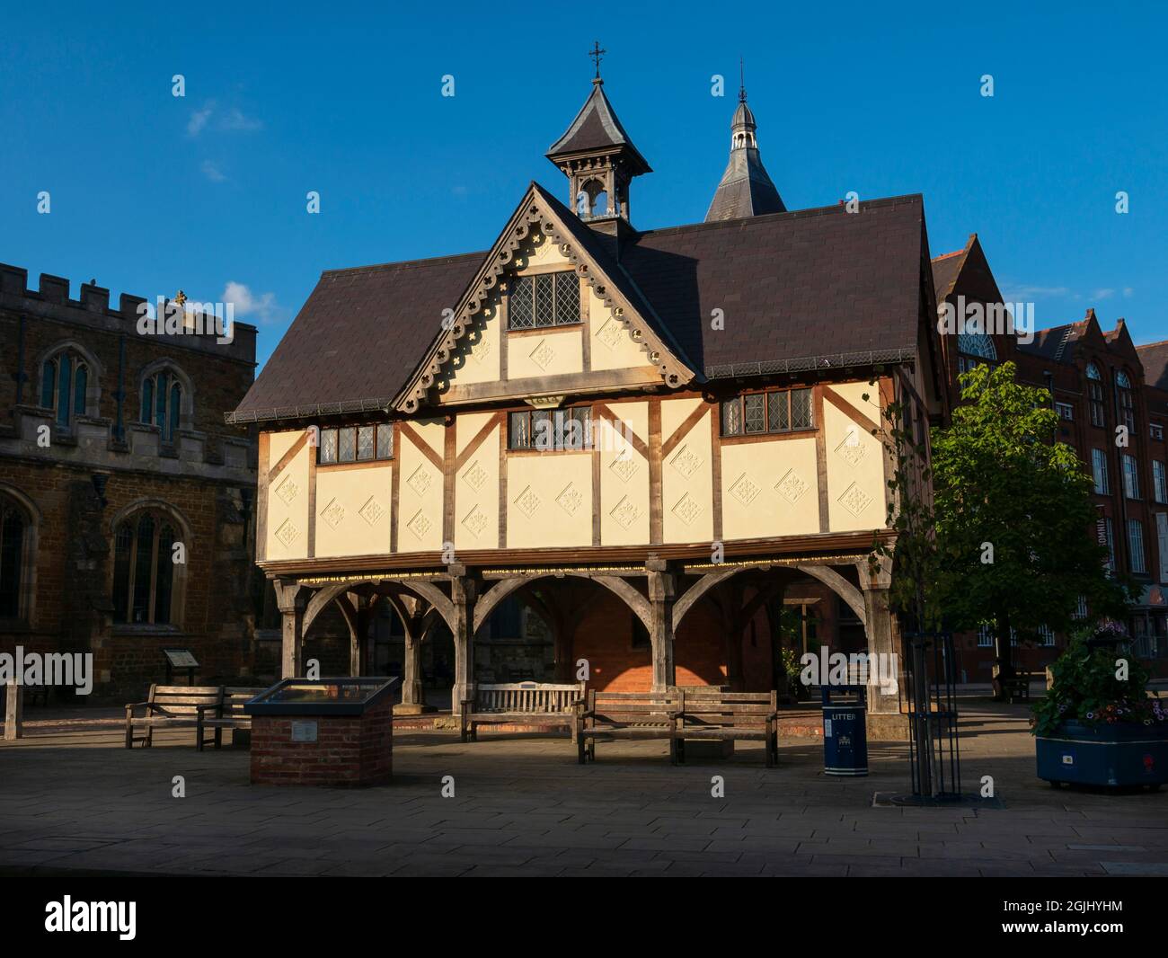 The Old Grammar School, Market Harborough, Leicestershire, Inglaterra, Reino Unido. Foto de stock