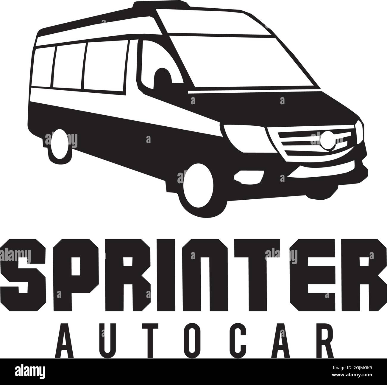 Plantilla de vector de diseño de icono de sprinter car logo Imagen