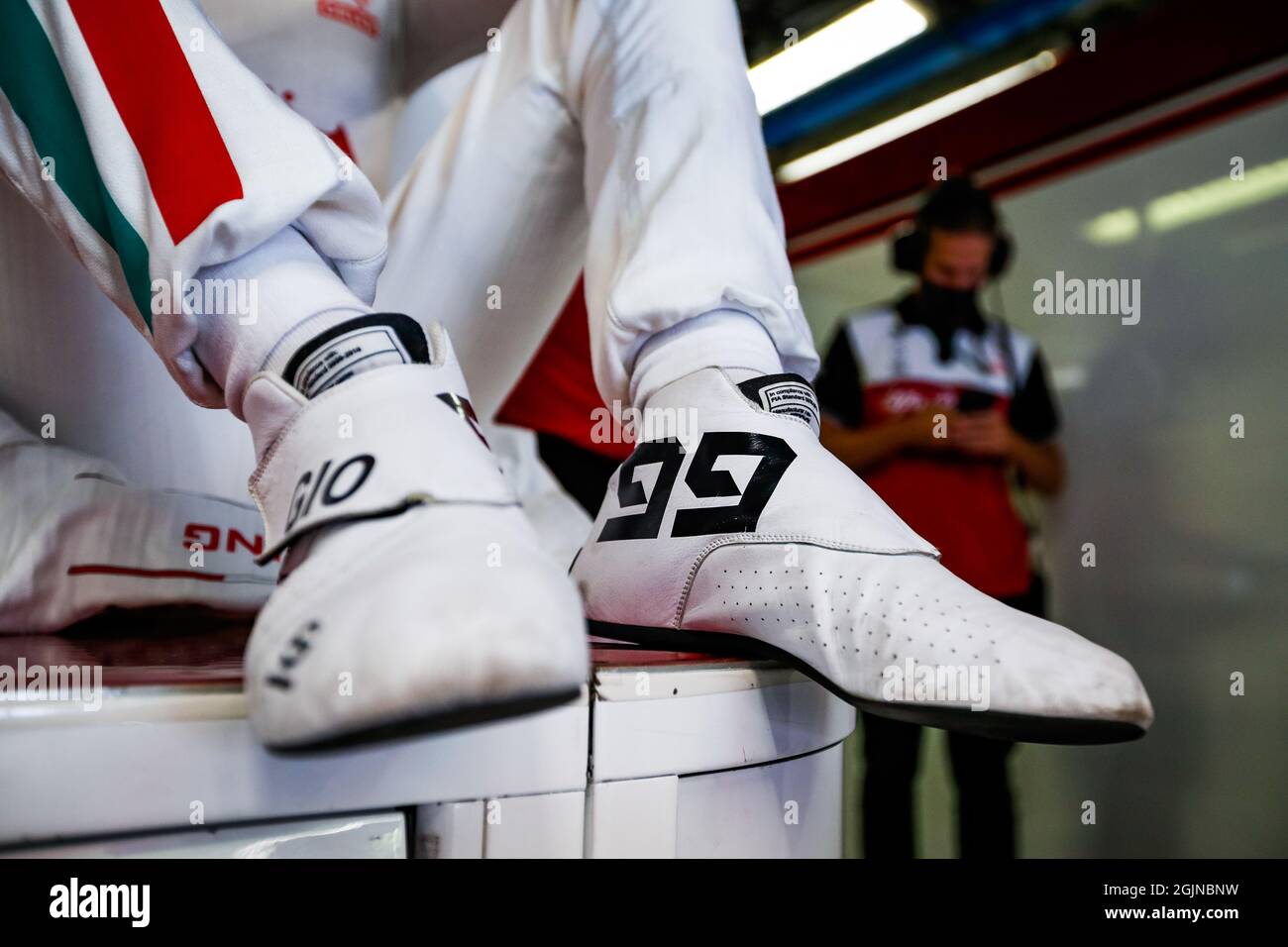 Monza, Italia. 11th de Sep de 2021. GIOVINAZZI ANTONIO (ITA), ALFA ROMEO  Racing ORLEN C41, zapatillas de competición SPARCO durante la Fórmula 1  Heineken Gran Premio D'italia 2021, Gran Premio Italiano, 14th