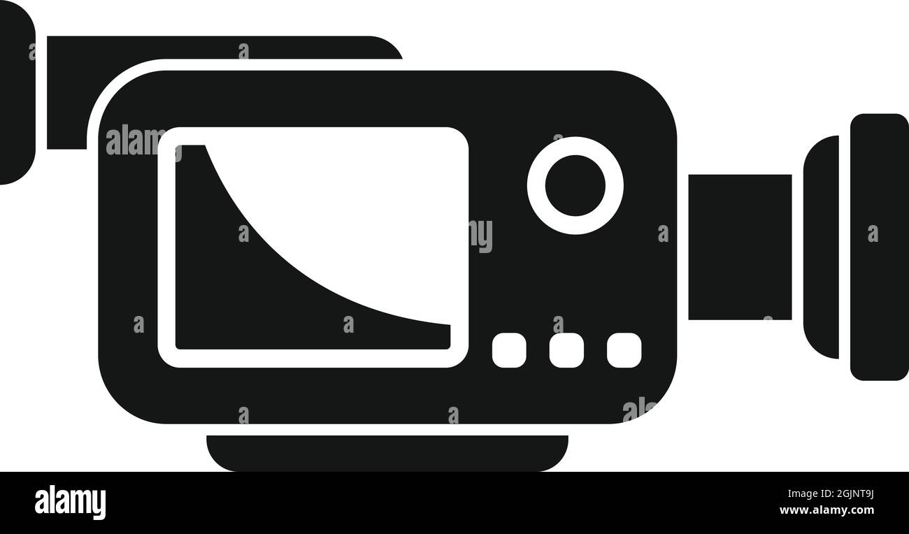 vector simple del icono de la cámara de televisión. video en vivo