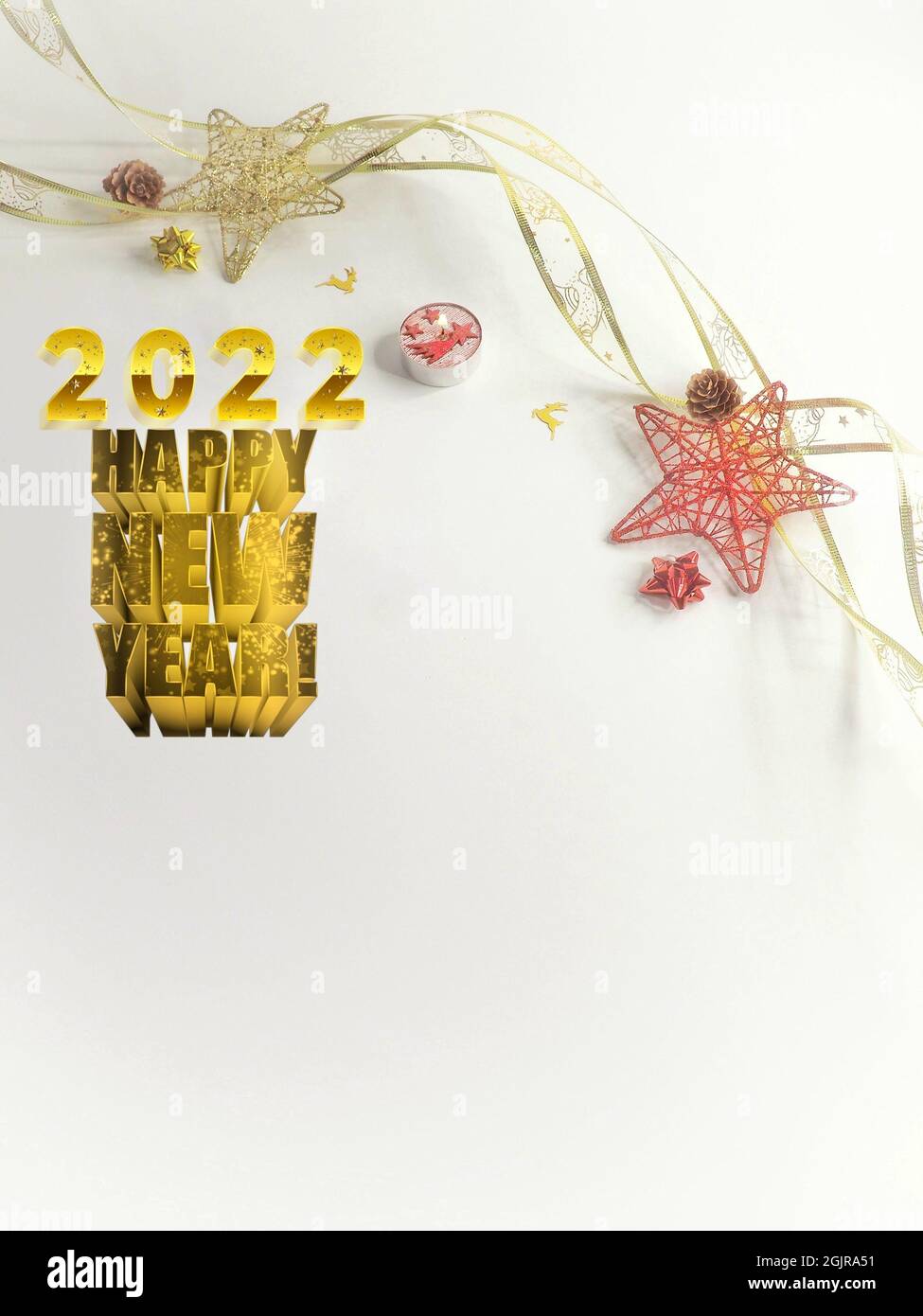 Feliz Navidad y feliz año nuevo 2022 tarjeta de felicitación Fotografía de  stock - Alamy