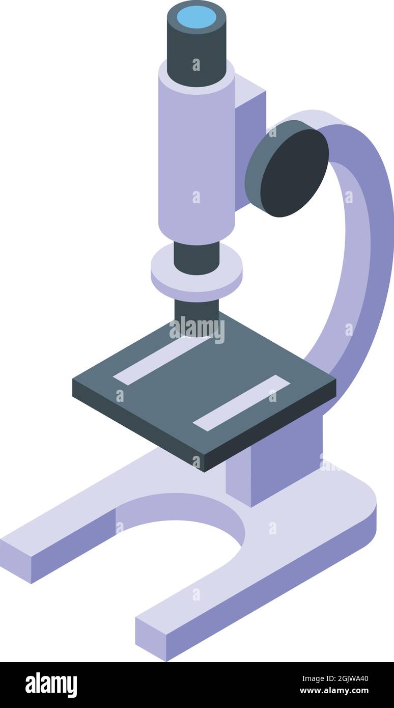 Vector isométrico del icono del microscopio escolar. Dinero de negocios.  Equipo de presentación Imagen Vector de stock - Alamy