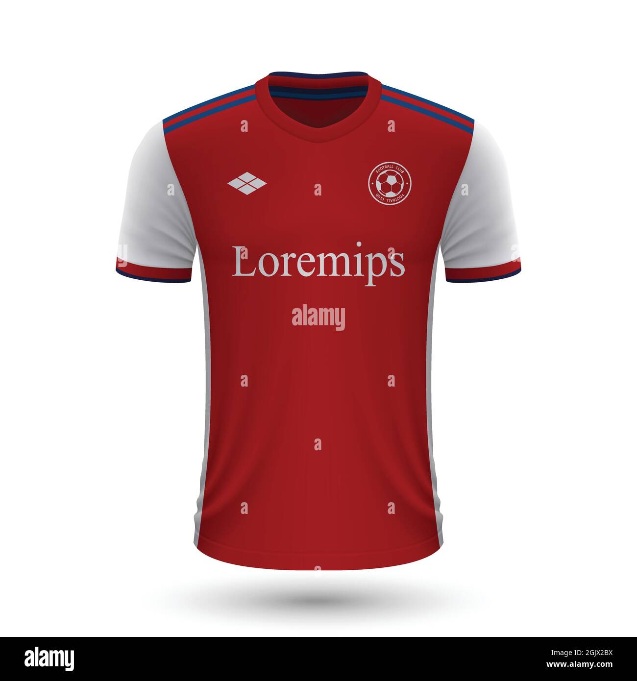 Camiseta de fútbol realista Arsenal 2022, plantilla de camiseta para  equipación de fútbol. Ilustración vectorial Imagen Vector de stock - Alamy