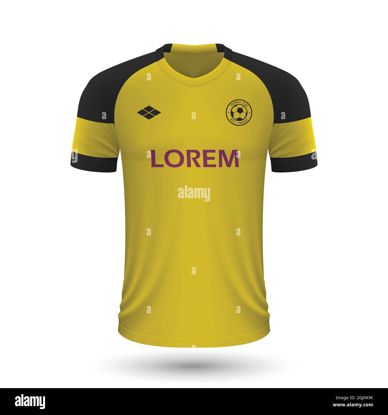 Camiseta de fútbol realista Borussia Dortmund 2020, plantilla de camiseta  para equipación de fútbol. Ilustración vectorial Imagen Vector de stock -  Alamy