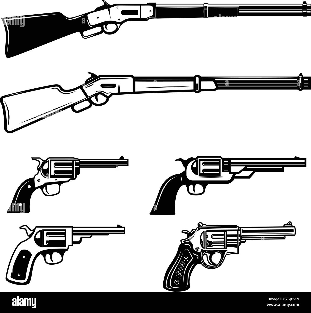 Rifle winchester imágenes de stock de arte vectorial