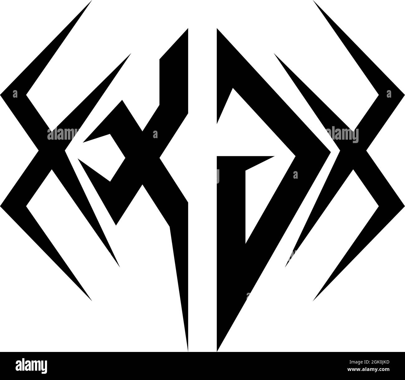 Diseño inicial del logotipo XG con estilo Cool, marca comercial Logo
