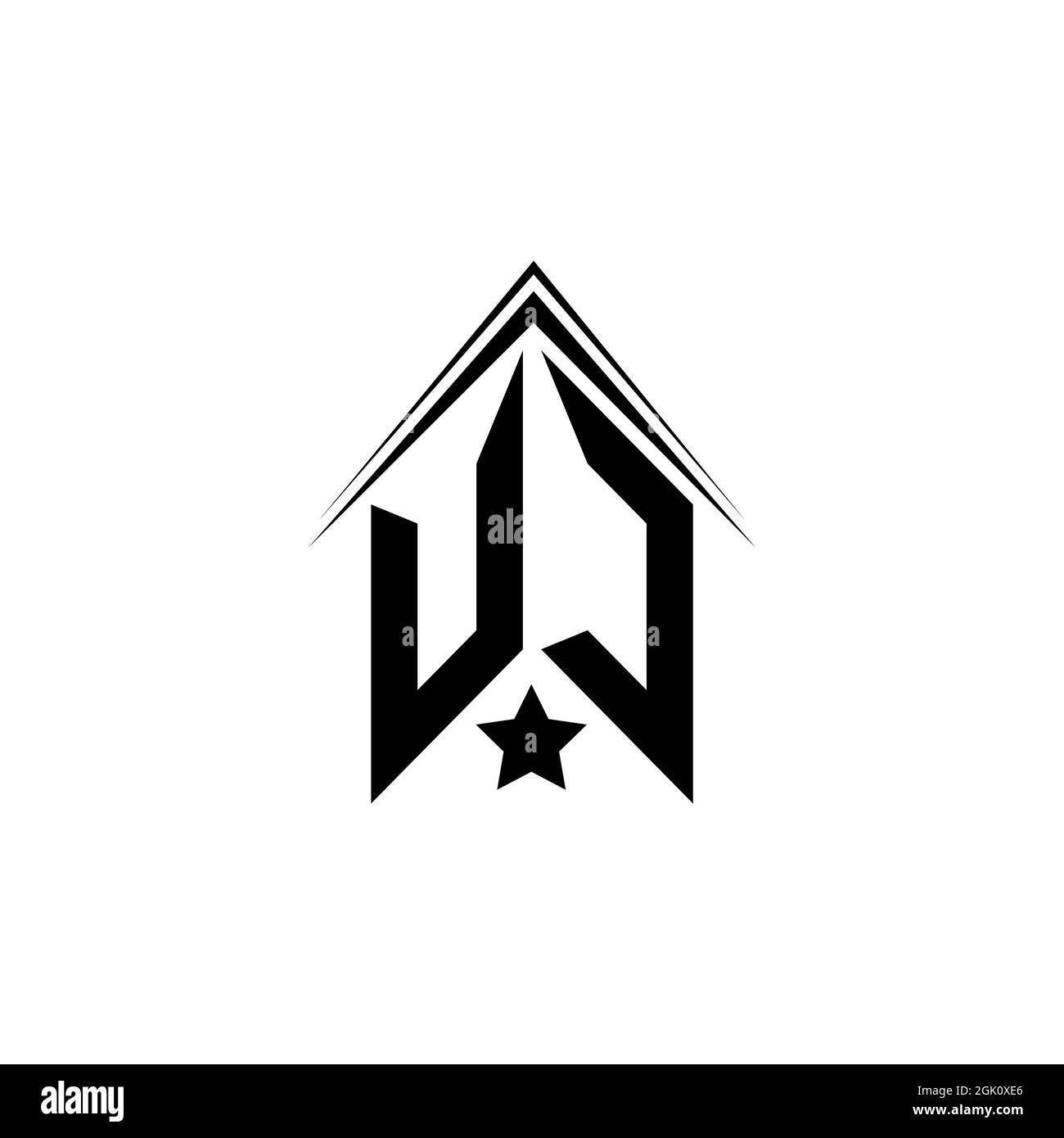 Diseño inicial del logotipo de UC con estilo de forma y marca comercial