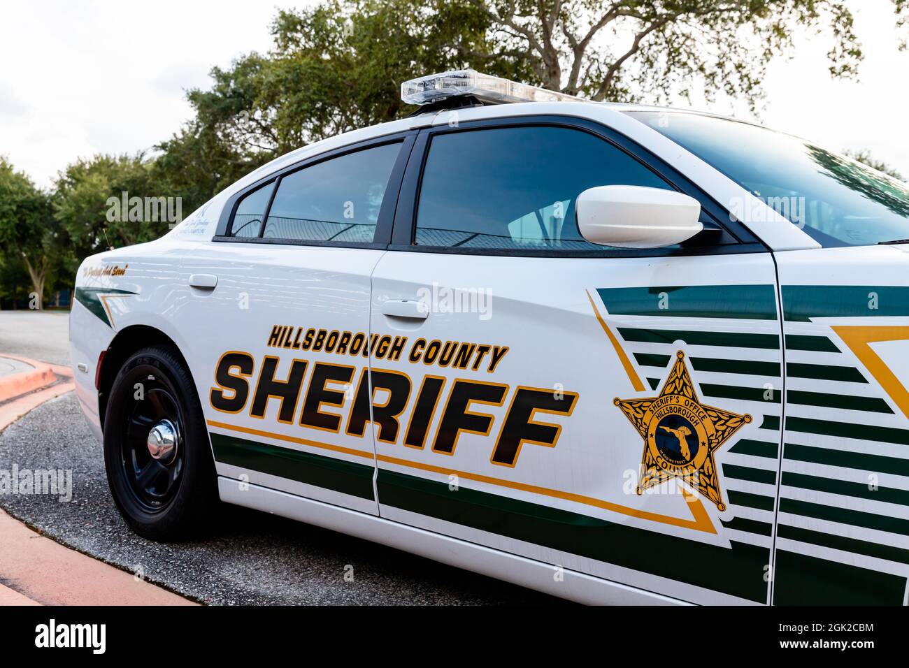 Tampa, FL - 10 de septiembre de 2021: Vehículo de patrulla del Sheriff del Condado de Hillsborough en Tampa, Florida Foto de stock