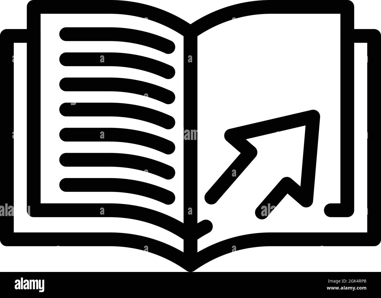 Vector de contorno de icono de plataforma de librería. Libro en línea.  Librería Imagen Vector de stock - Alamy