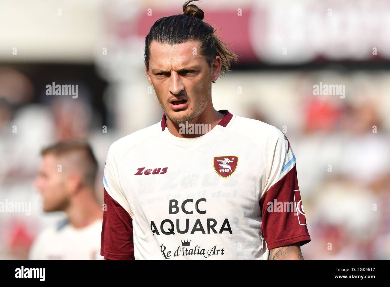 Torino, Italia. 12th de Sep de 2021. Milán Duric de US Salernitana 1919 durante la Serie A 2021/2022 partido de fútbol entre Torino FC y US Salernitana en el Stadio Olimpico Grande Torino en Turín (Italia), 12th de septiembre de 2021. Foto Giuliano Marchisciano/Insidefoto Crédito: Insidefoto srl/Alamy Live News Foto de stock