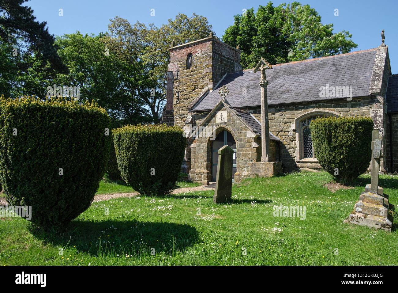 Iglesia de Santa Margarita, Somersby, Lincolnshire. El poeta victoriano Alfred Lord Tennyson nació en Somersby. Foto de stock
